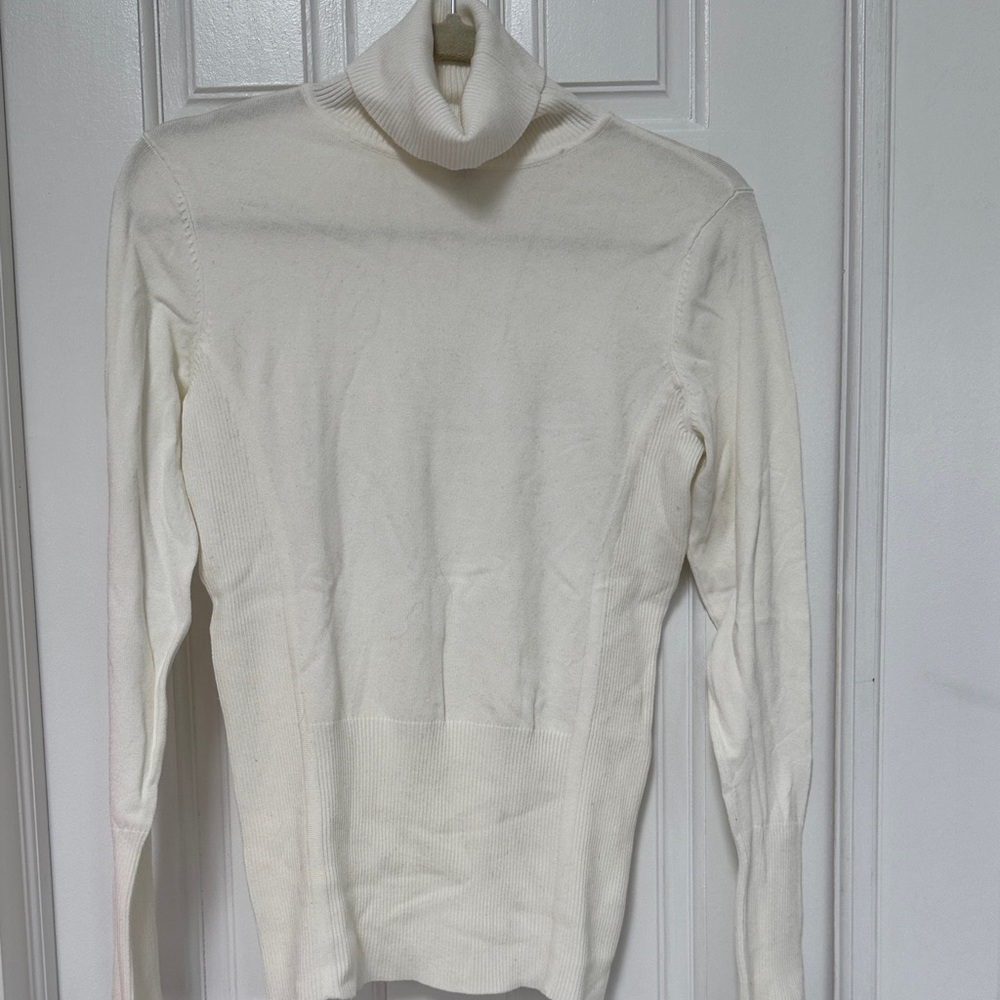 Cache Cream Turtleneck Sweater